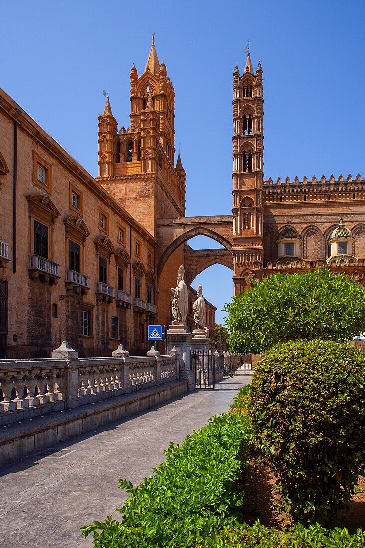Die Kathedrale, UNESCO-Weltkulturerbe, Palermo, Sizilien, Italien, Europa