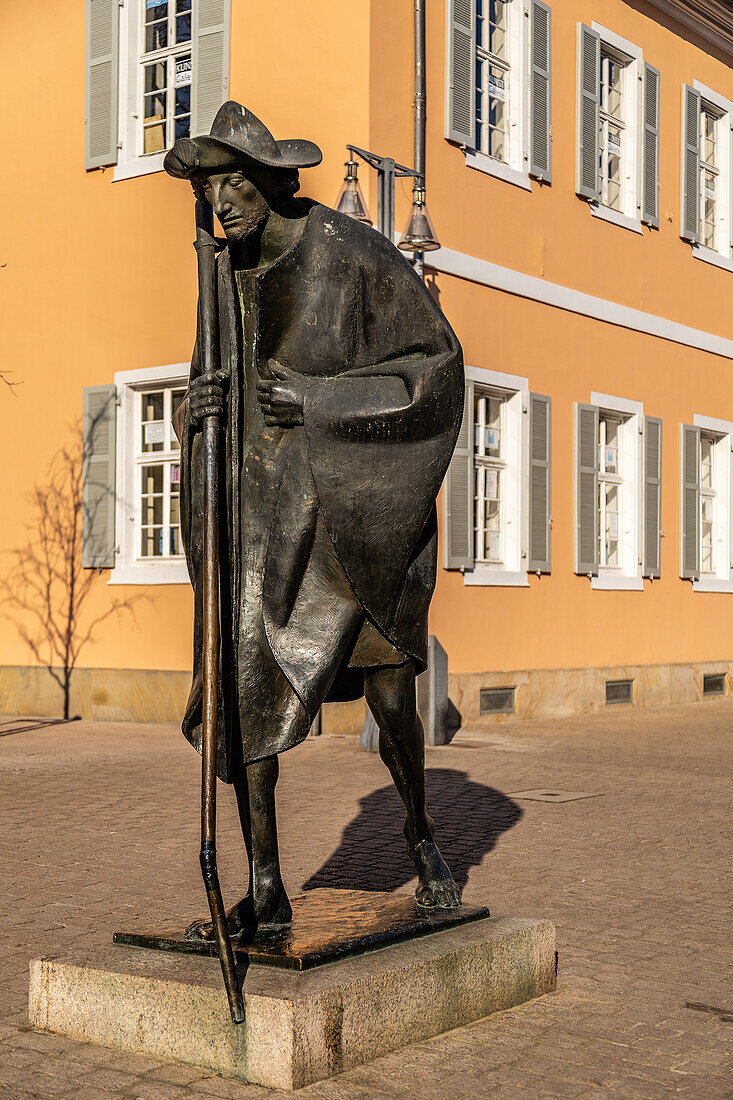 Jacob pilgrims in front of the Trinity Church in Speyer, Rhineland-Palatinate, Germany, Europe