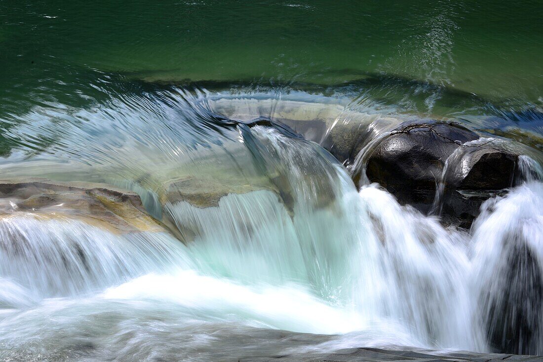 Rearguard Falls on Mount Robson, British Columbia, West Canada