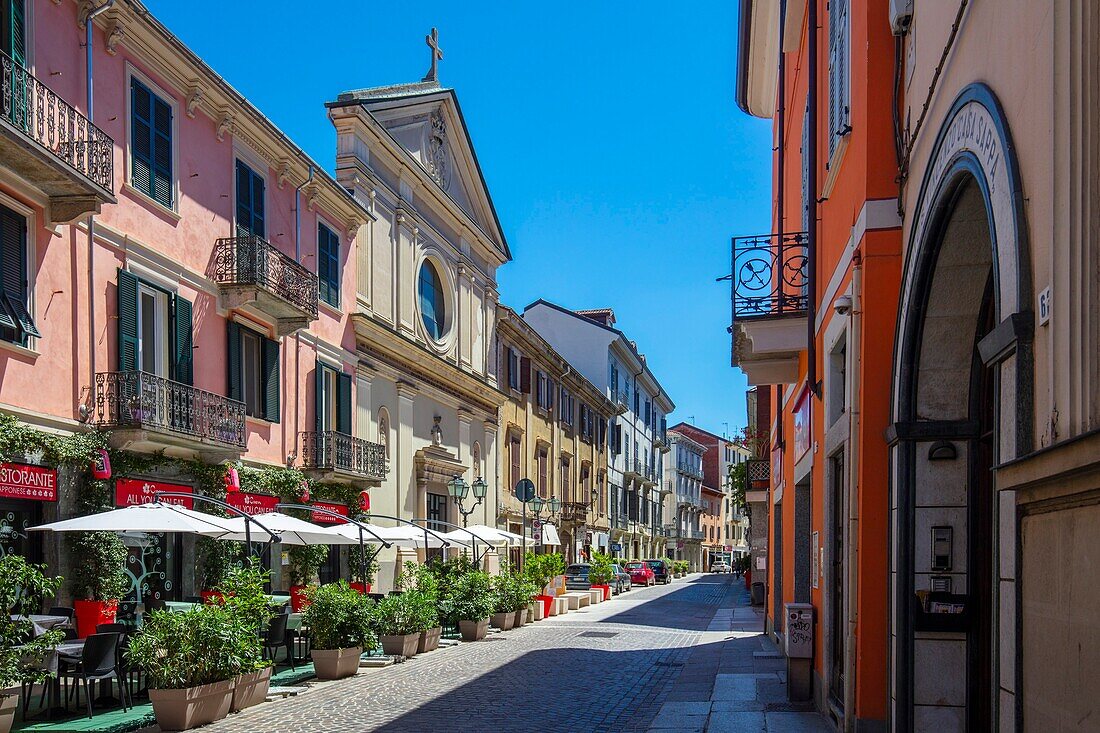 Via San Giacomo della Vittoria, Alessandria, Piemont, Italien, Europa