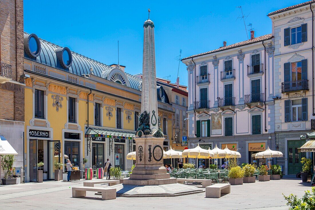 Piazzetta della Lega Lombarda, Alessandria, Piemont, Italien, Europa