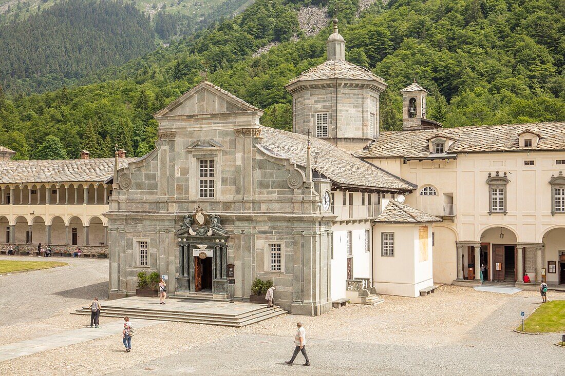 The Ancient Basilica, Sanctuary of Oropa, Biella, Piedmont, Italy, Europe