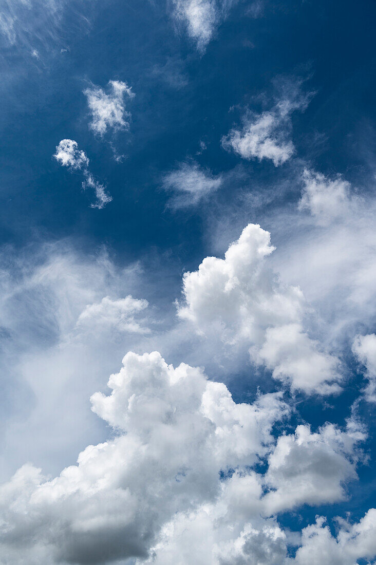 White clouds in blue sky