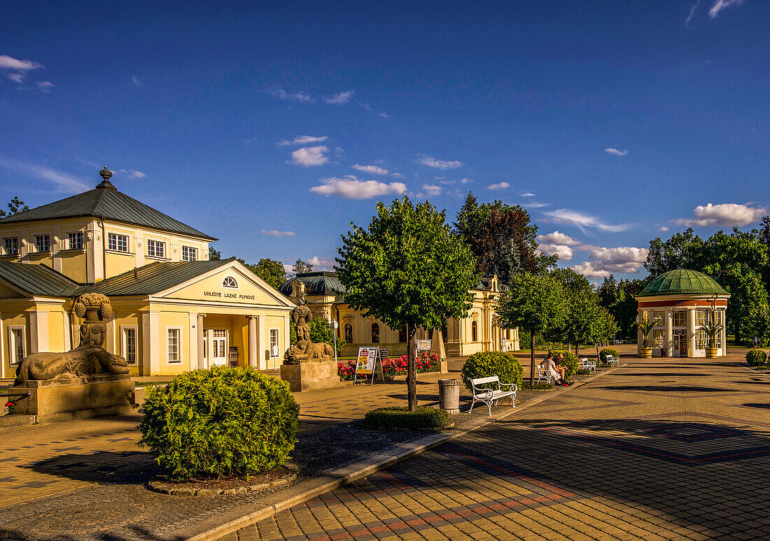 Gas Bath, Municipal Bathhouse and Franzensquelle Pavilion on the Kurallee in Františkovy Lázně, Frantiskovy Lázne, Czech Republic