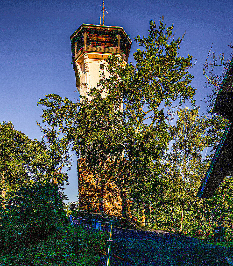 The lookout tower built in 1914 on the Friendship Heights, called Diana Tower, Karlovy Vary City Forest, Karlovy Vary, Czech Republic