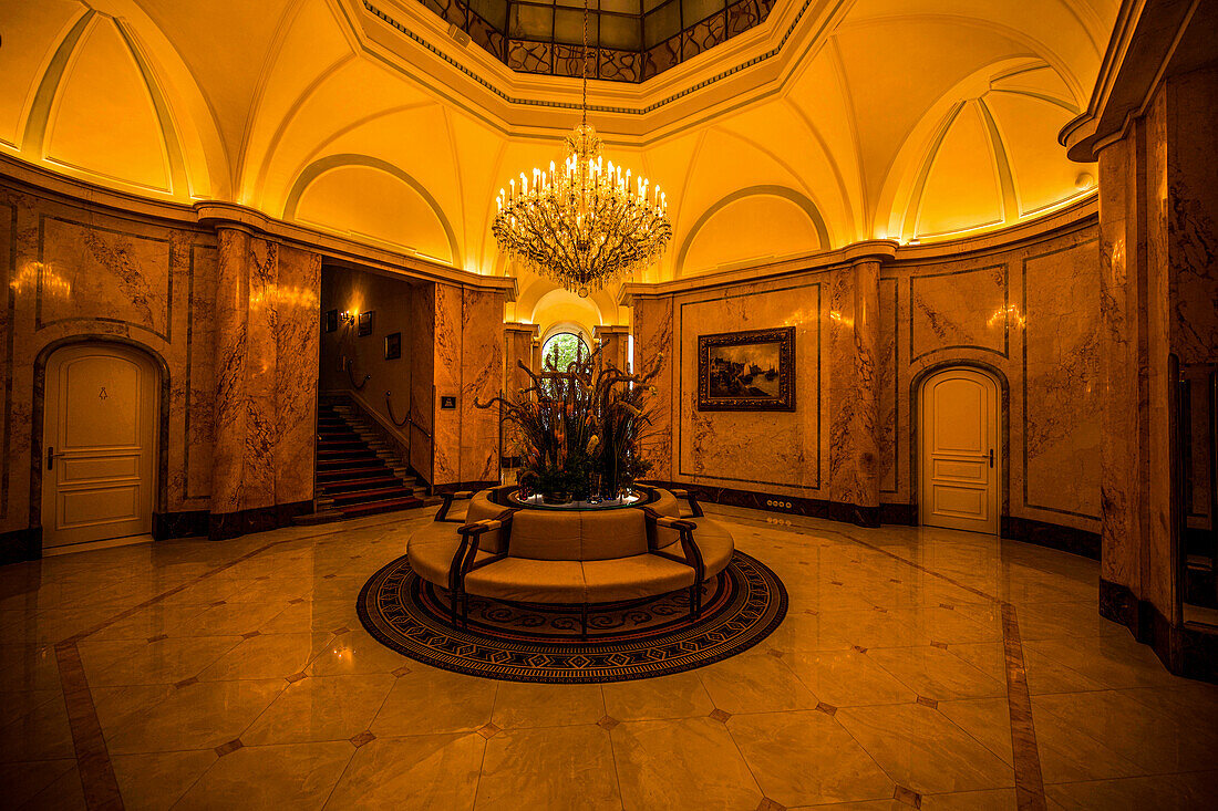 Hall in the Grandhotel Pupp, Karlovy Vary, Karlovy Vary, Czech Republic