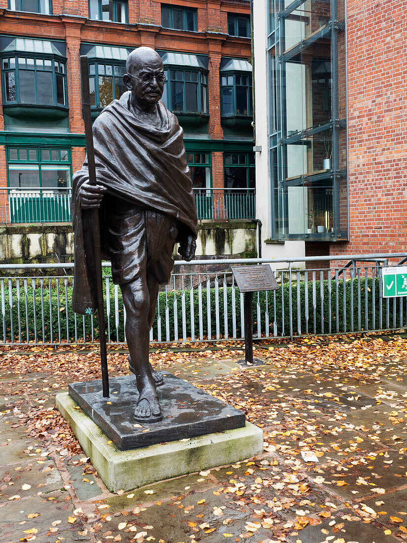 Mahatma Gandhi-Statue, Manchester, England, Vereinigtes Königreich, Europa