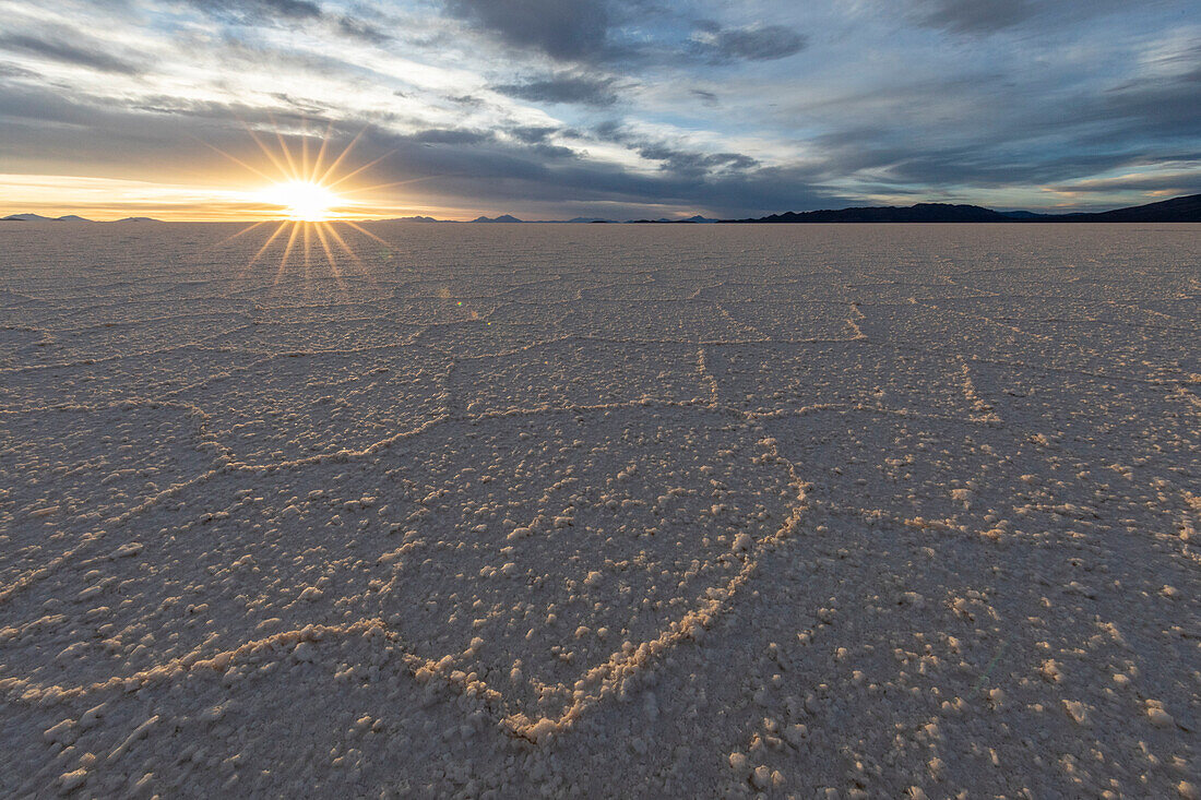 The salt flats near Coqueza, a small town near the Thunupa Volcano, Salar de Uyuni, Daniel Campos Province, Bolivia, South America