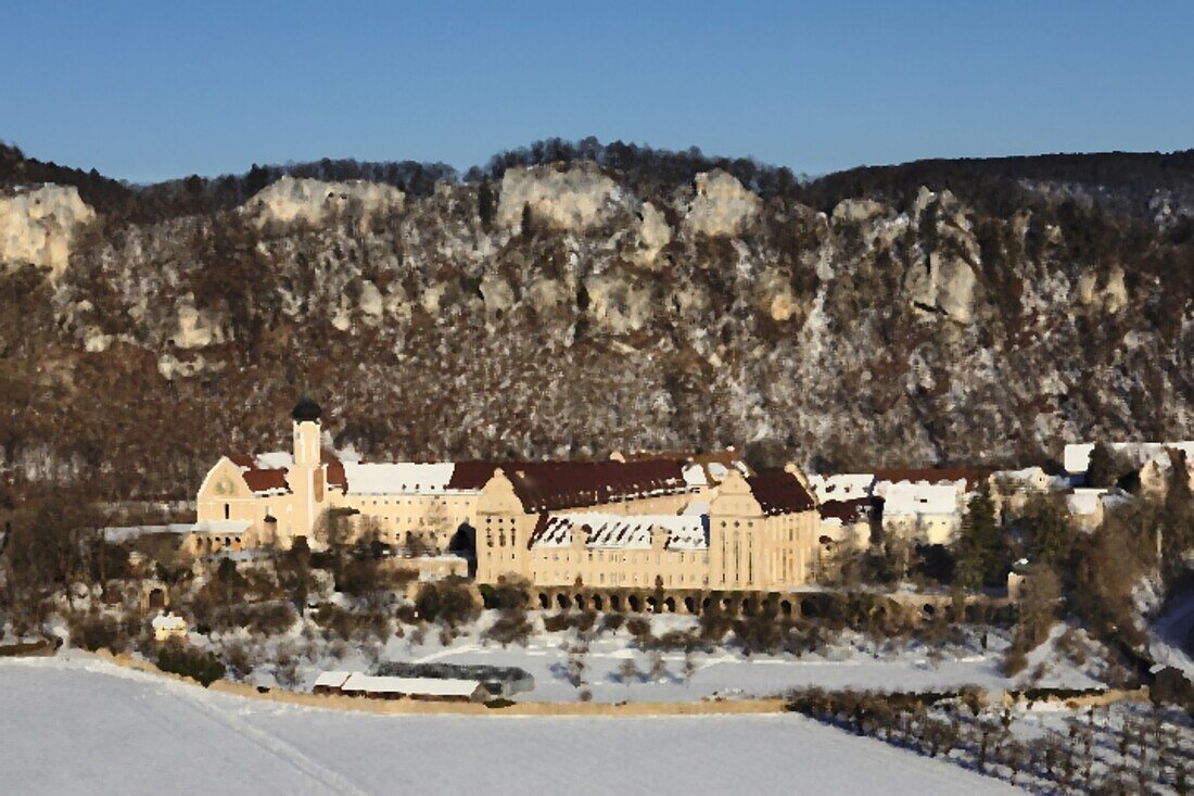 Beuron Monastery, Upper Danube Nature Park, Swabian Alps, Baden-Wurttemberg, Germany, Europe