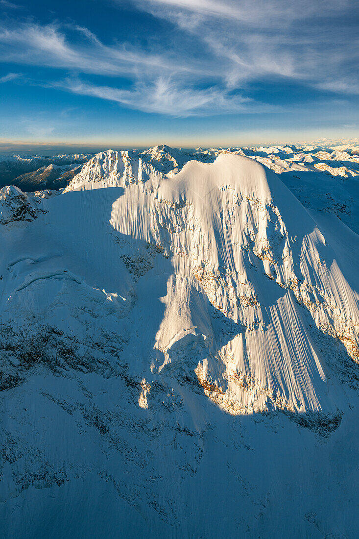 Luftaufnahme des Engadins, Kanton Graubünden, Schweizer Alpen, Schweiz, Europa