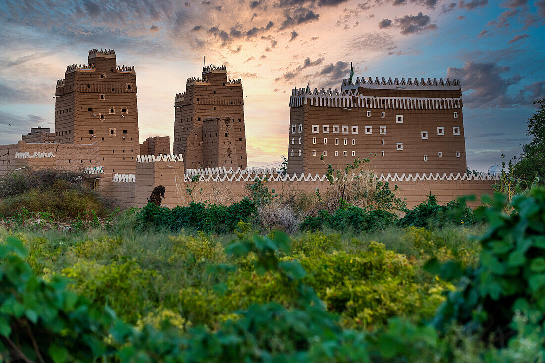 Traditional build mud towers used as living homes, Najran, Kingdom of Saudi Arabia, Middle East