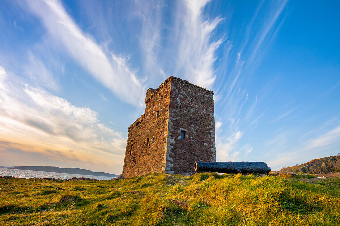 Portencross Castle, North Ayrshire, Schottland, Vereinigtes Königreich, Europa