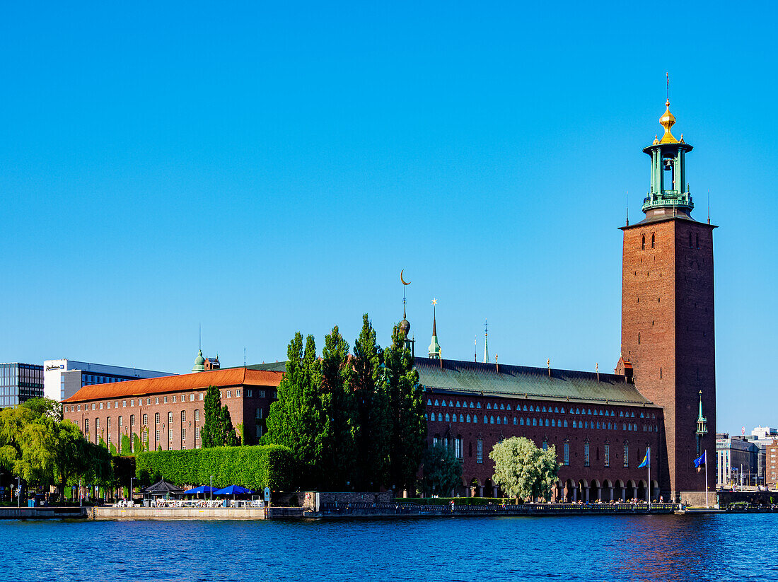 Blick auf das Rathaus, Stockholm, Stockholms län, Schweden, Skandinavien, Europa