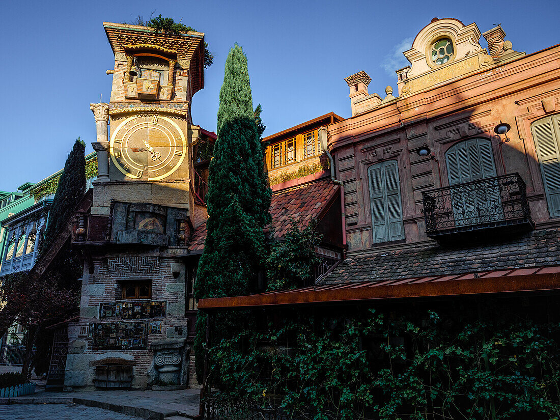 The Tower Clock in Tbilisi, Georgia (Sakartvelo), Central Asia, Asia