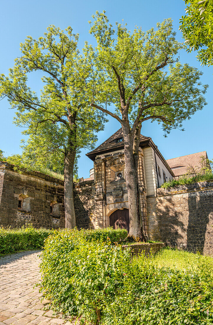 Gatehouse and entrance to Stolpen Castle, Saxony, Germany