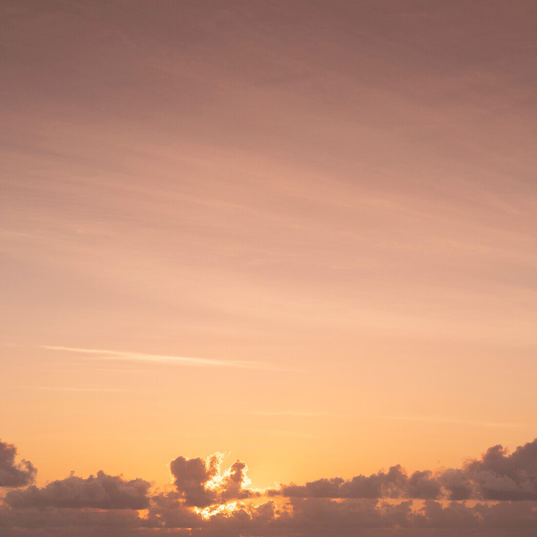 Orange sky and clouds at sunrise