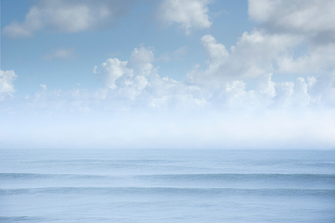 Fog and soft clouds over Atlantic Ocean