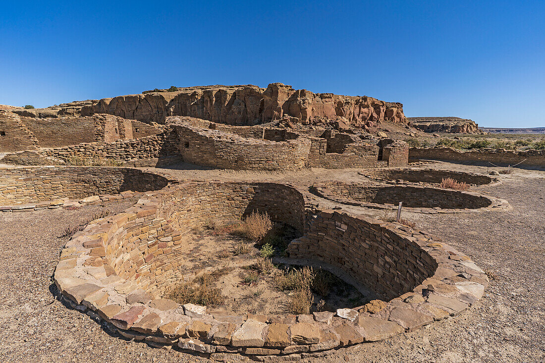 USA, New Mexico, Chaco Canyon National Historic Park, Chetro Ketl archeological site
