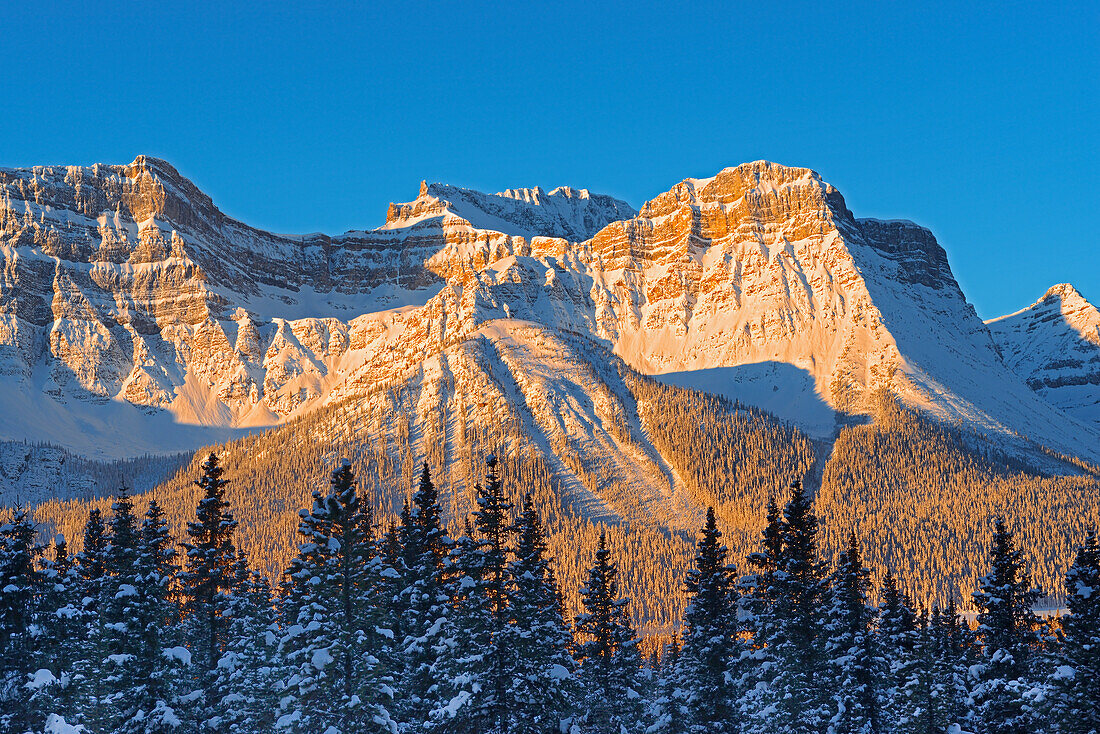 Kanada, Alberta, Banff-Nationalpark. Waputik Range in den kanadischen Rocky Mountains