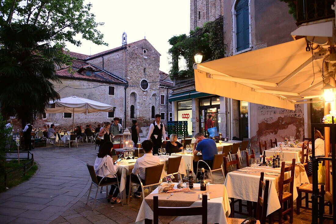 Restaurant on San Giacomo da l´ Orio in San Polo, Venice, Italy