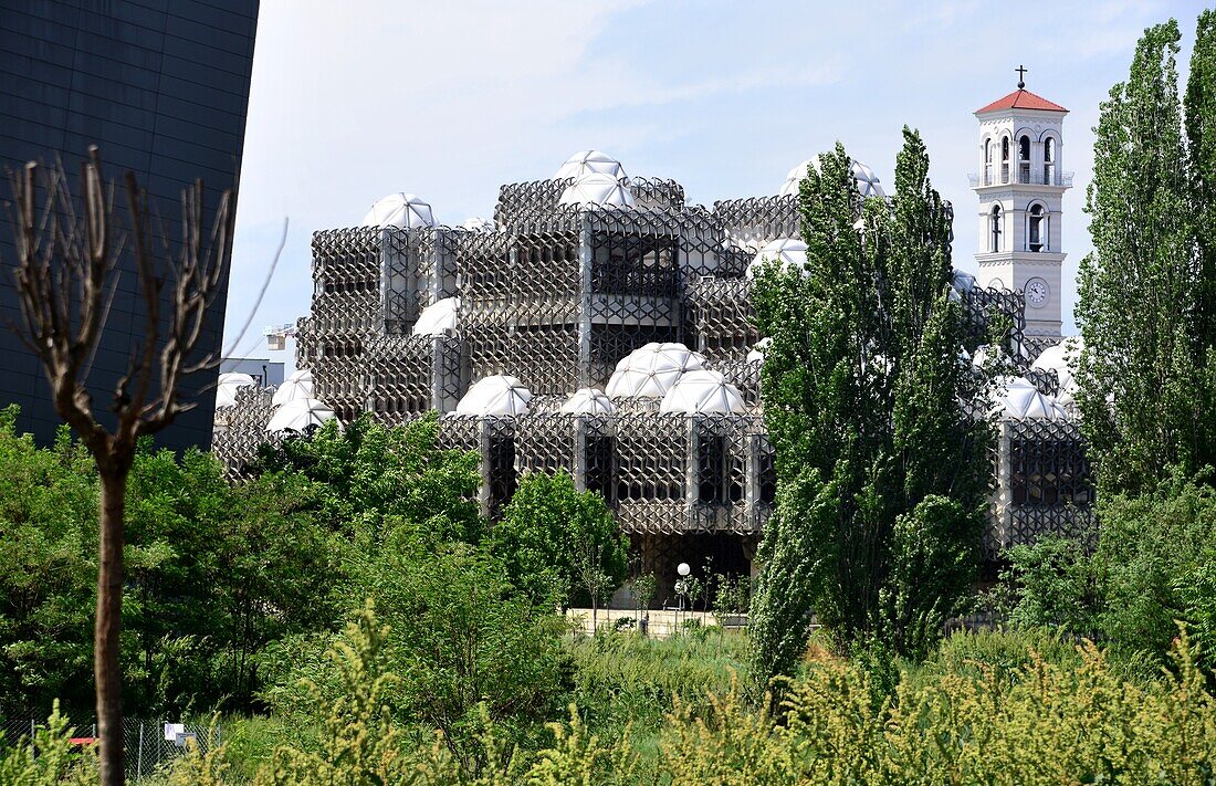 National Library in central Pristina, Kosovo