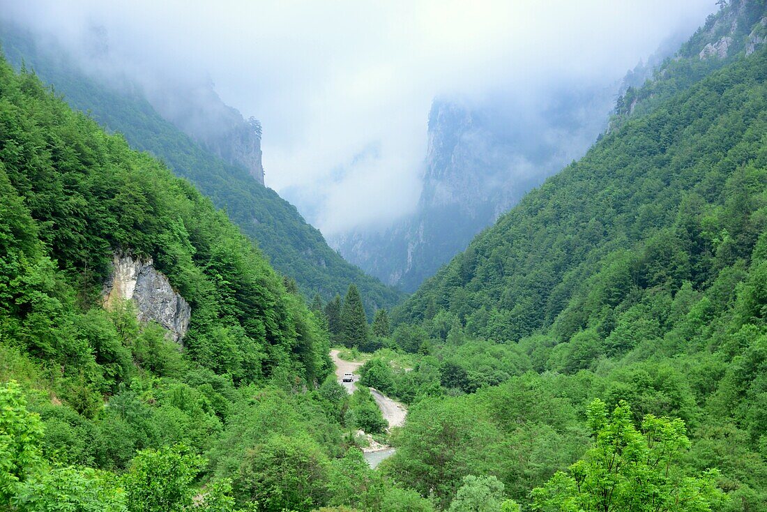 in the Rugova Gorge, North Albanian Alps near Peja, West Kosovo