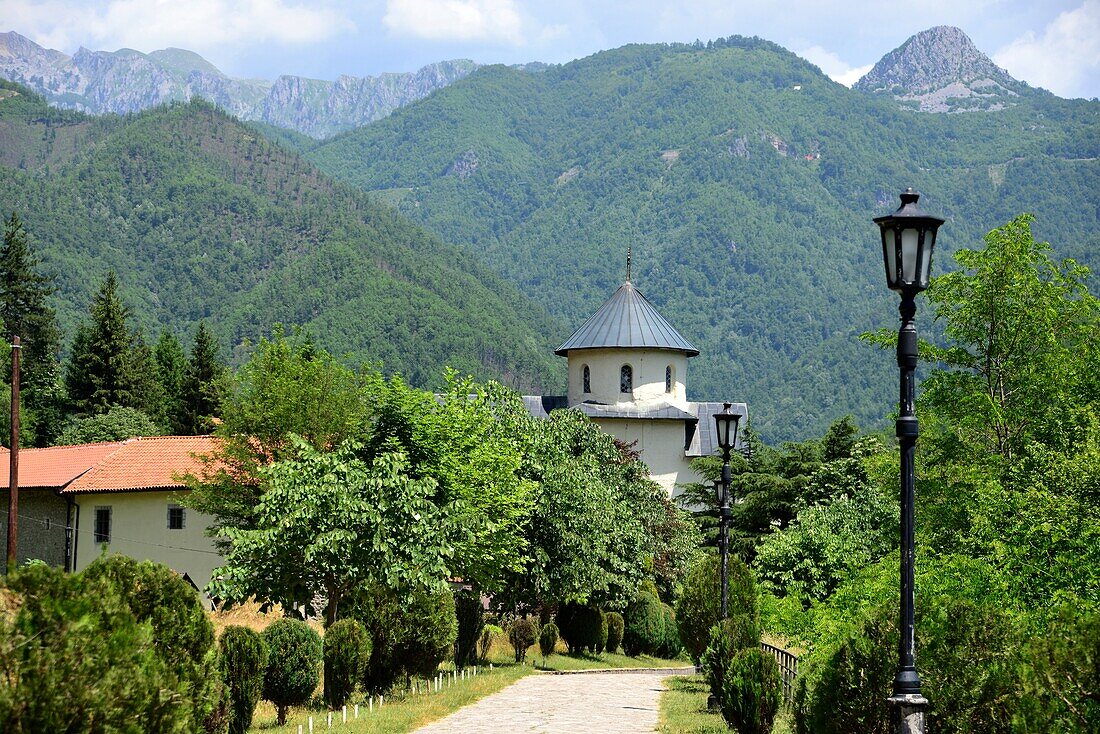 Moraca Monastery on the M2 main road, Montenegro