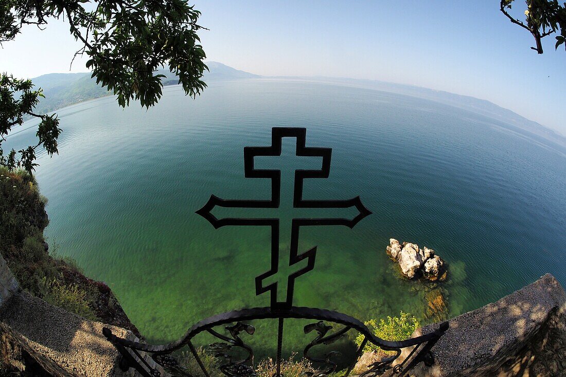 at the Jovan Church in Ohrid on Lake Ohrid, North Macedonia