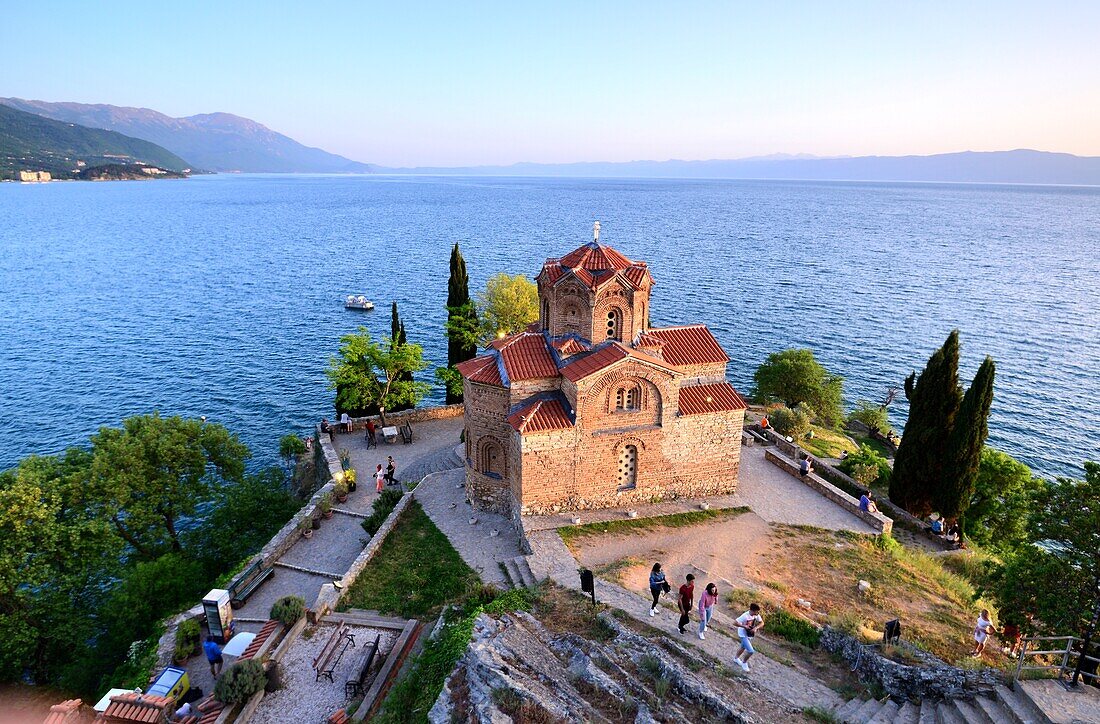 at the Jovan Church in Ohrid on Lake Ohrid, North Macedonia