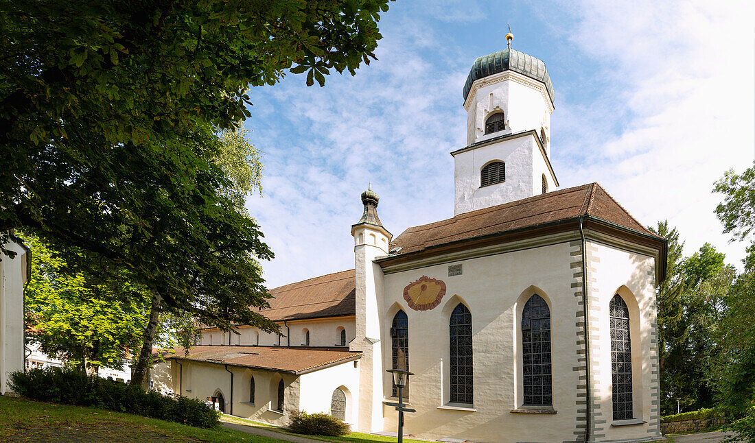Protestant Nikolaikirche in Isny in the Westallgäu in Baden-Württemberg in Germany