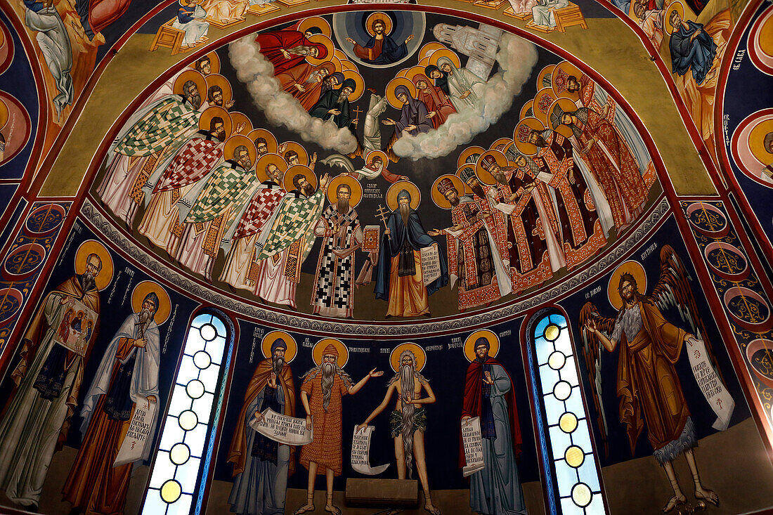 Fresken in der Kirche St. Sava, Beograd (Belgrad), Serbien, Europa
