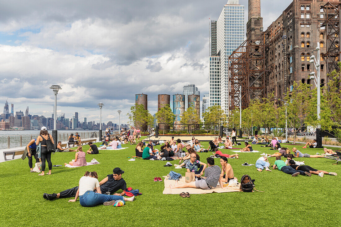 Domino Park, Williamsburg, Brooklyn, New York City, Vereinigte Staaten von Amerika, Nordamerika