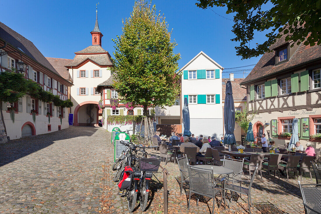Stadttor, Burkheim am Kaiserstuhl, Breisgau, Schwarzwald, Baden-Württemberg, Deutschland, Europa