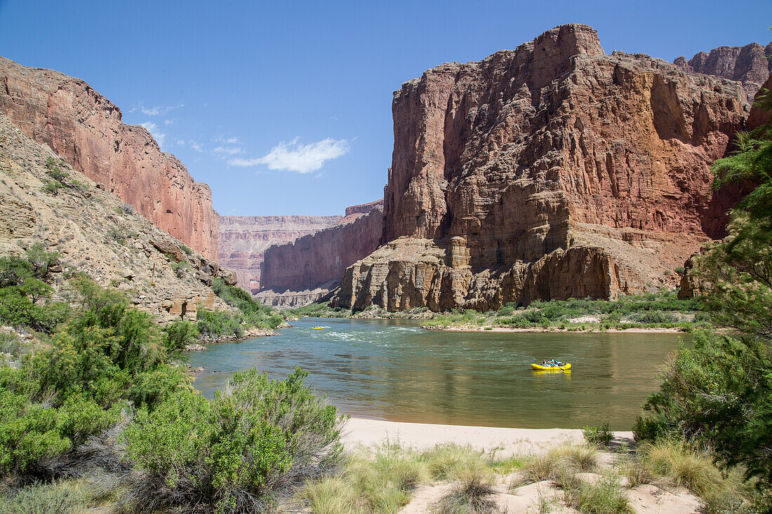 Rafters on the Colorado River through the Grand Canyon, Arizona, United States of America, North America