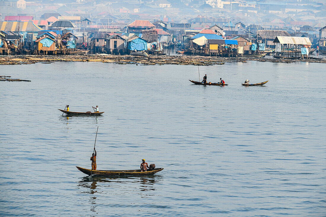 Maokoko floating market, Lagos, Nigeria, West Africa, Africa