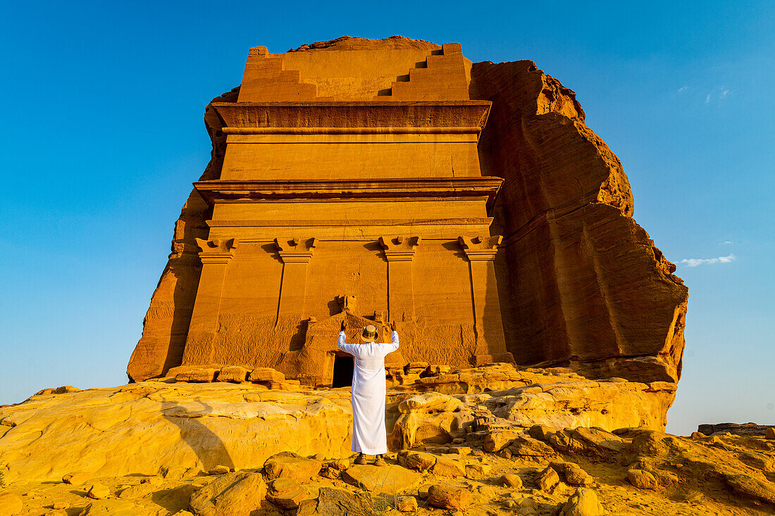 Tomb of Lihyan son of Kuza, Madain Saleh (Hegra) (Al Hijr), UNESCO World Heritage Site, Al Ula, Kingdom of Saudi Arabia, Middle East