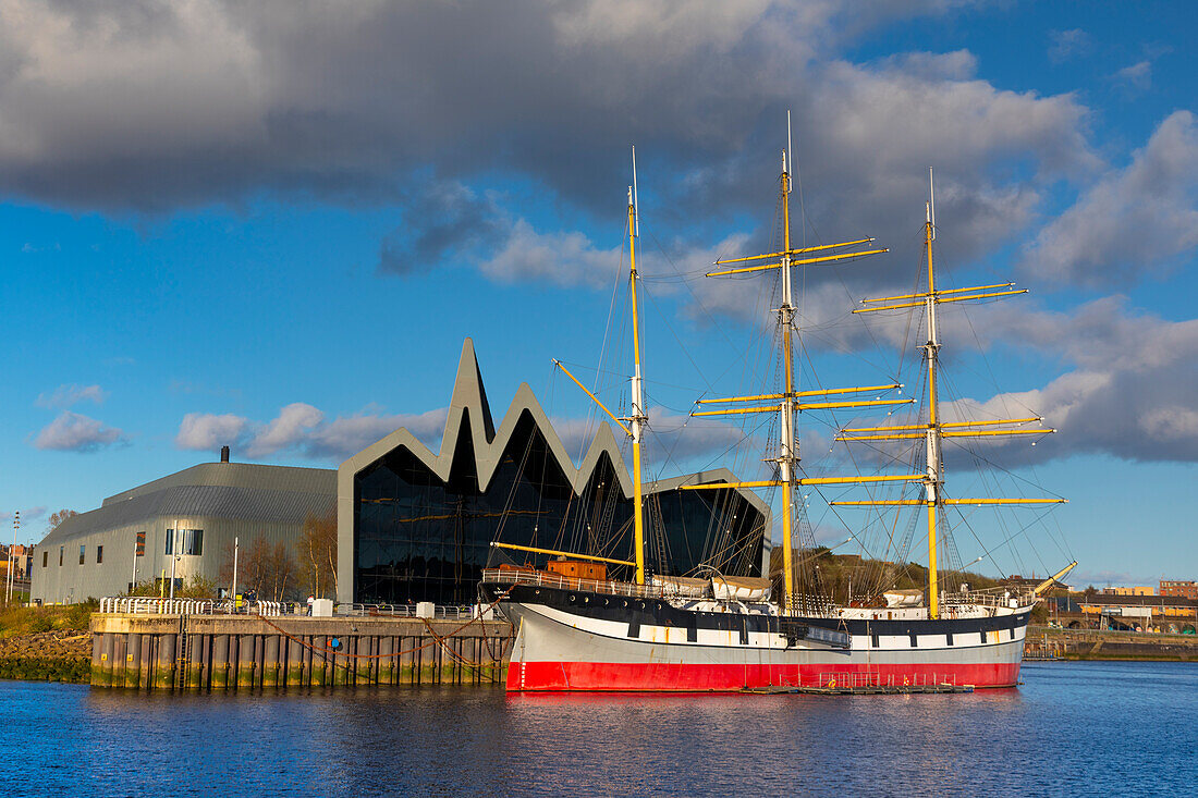 Der Großsegler Glenlee, Riverside Museum, River Clyde, Glasgow, Schottland, Vereinigtes Königreich, Europa