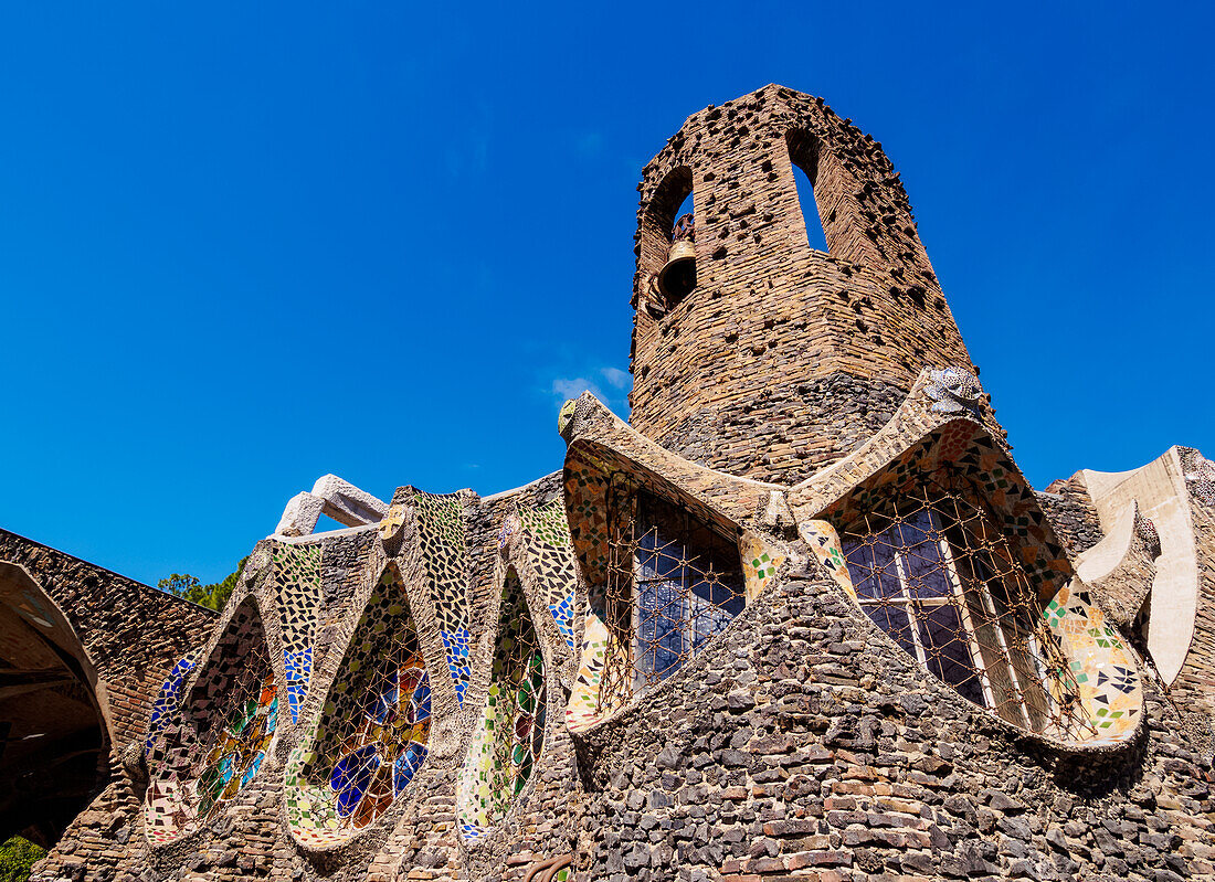 Unfinished Antoni Gaudi Church, UNESCO World Heritage Site, Colonia Guell, Catalonia, Spain, Europe