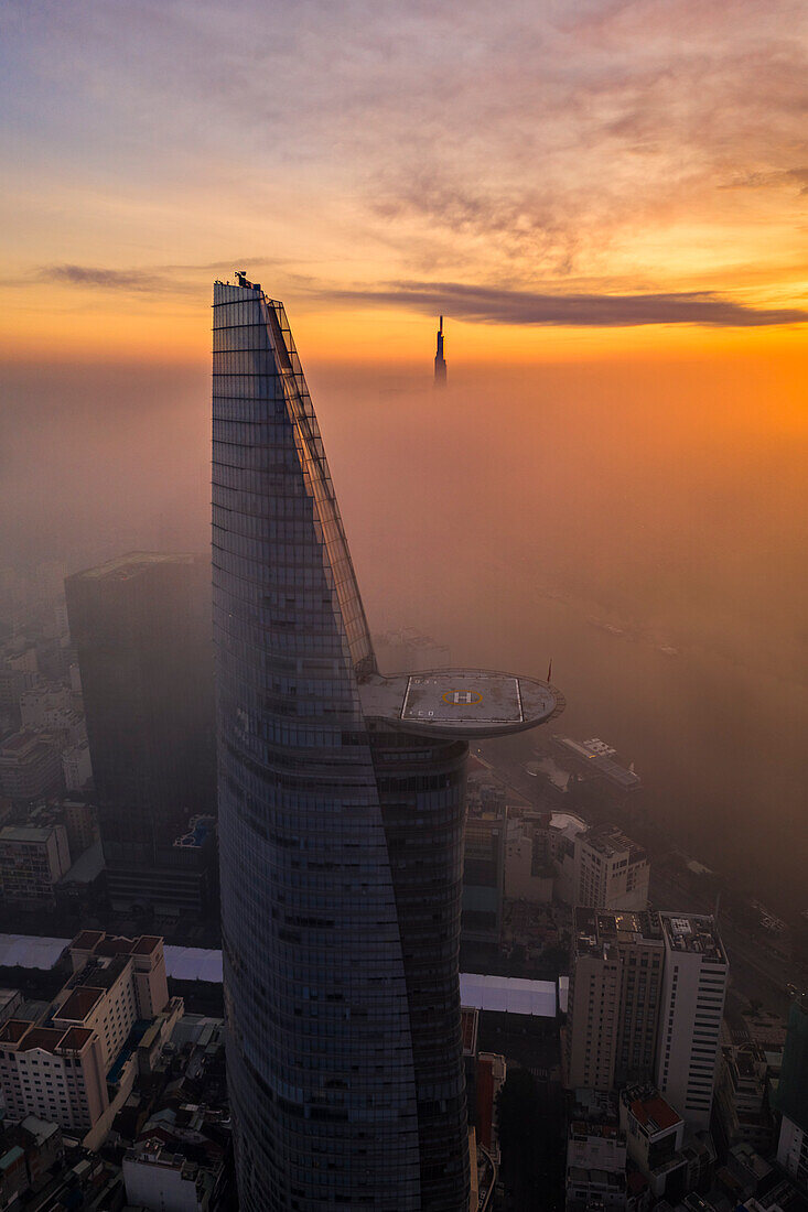 Clouds in the city, Ho Chi Minh City, Vietnam, Indochina, Southeast Asia, Asia