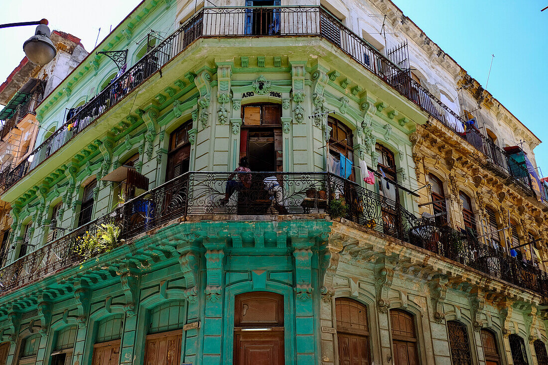 Farbenfrohe Architektur, Havanna, Kuba, Westindien, Mittelamerika