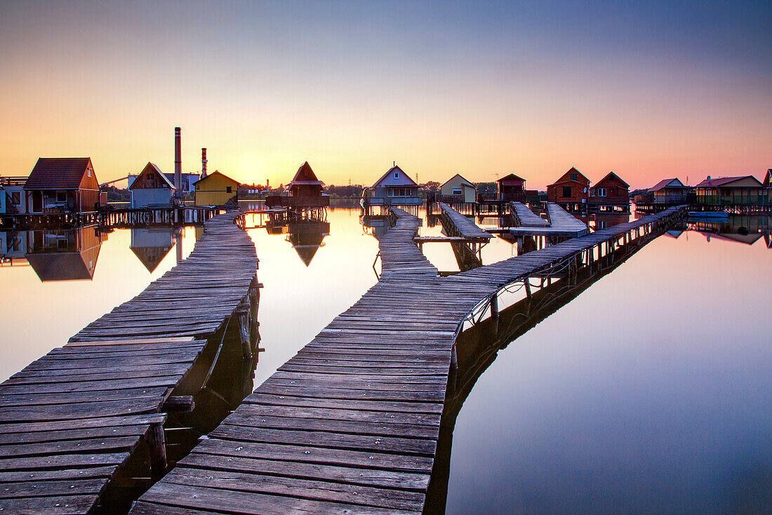 Bokod Floating Village, Oroszlany, Hungary, Europe