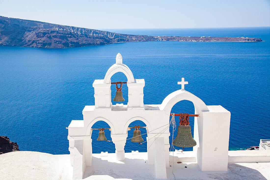 Traditionelle griechische Architektur in Oia, Santorini (Thira), Kykladen, griechische Inseln, Griechenland, Europa