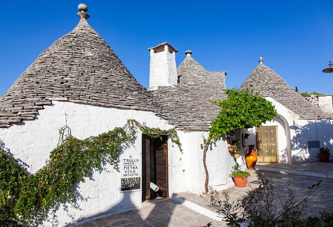 Trulli-Häuser, Alberobello, UNESCO-Weltkulturerbe, Apulien, Italien, Europa