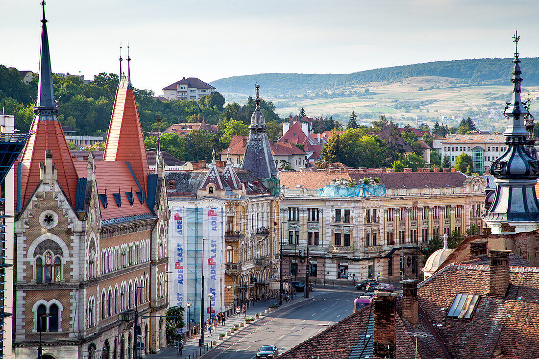 Stadtzentrum von Cluj-Napoca, Cluj-Napoca, Siebenbürgen, Rumänien, Europa