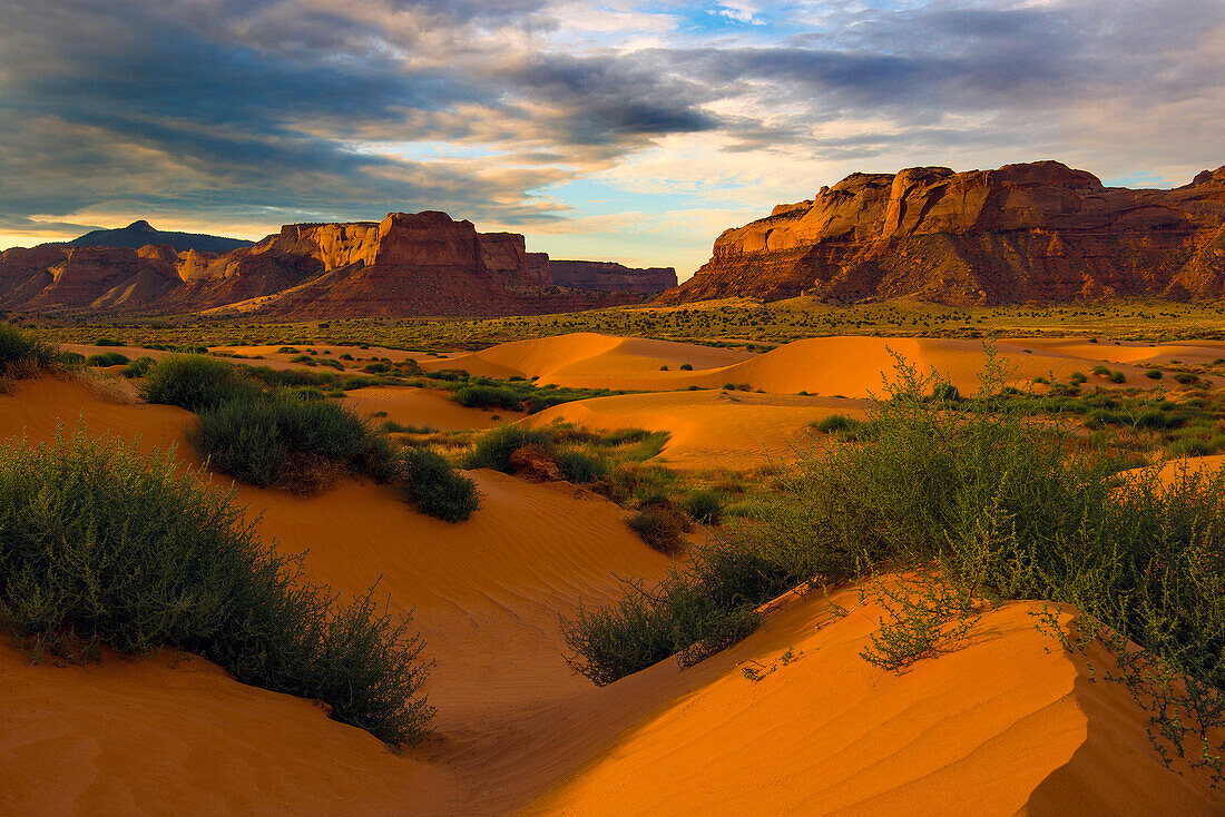 Lukachukai desert sand dunes in northern Arizona