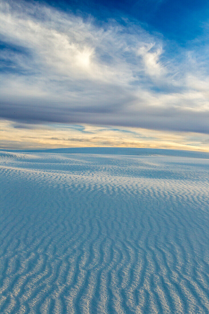USA, New Mexico, White Sands National Monument. Desert sand landscape