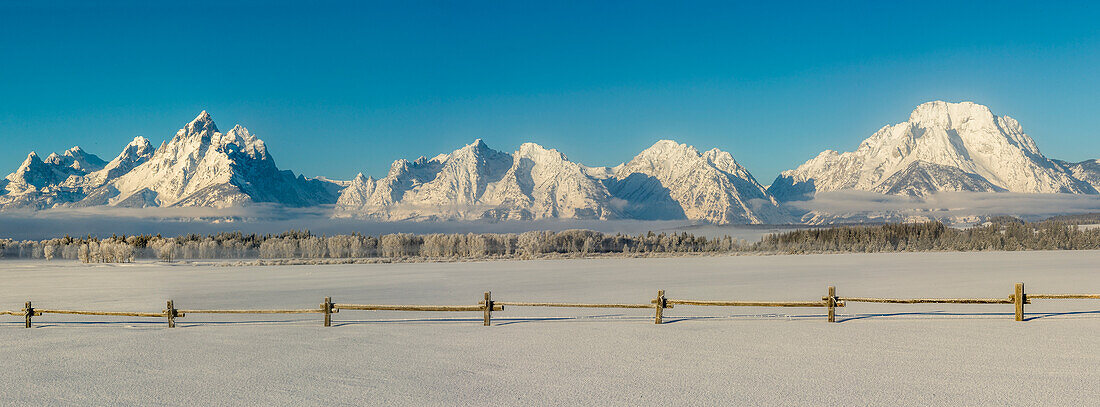 USA, Wyoming. Grand Teton National Park, winter landscape