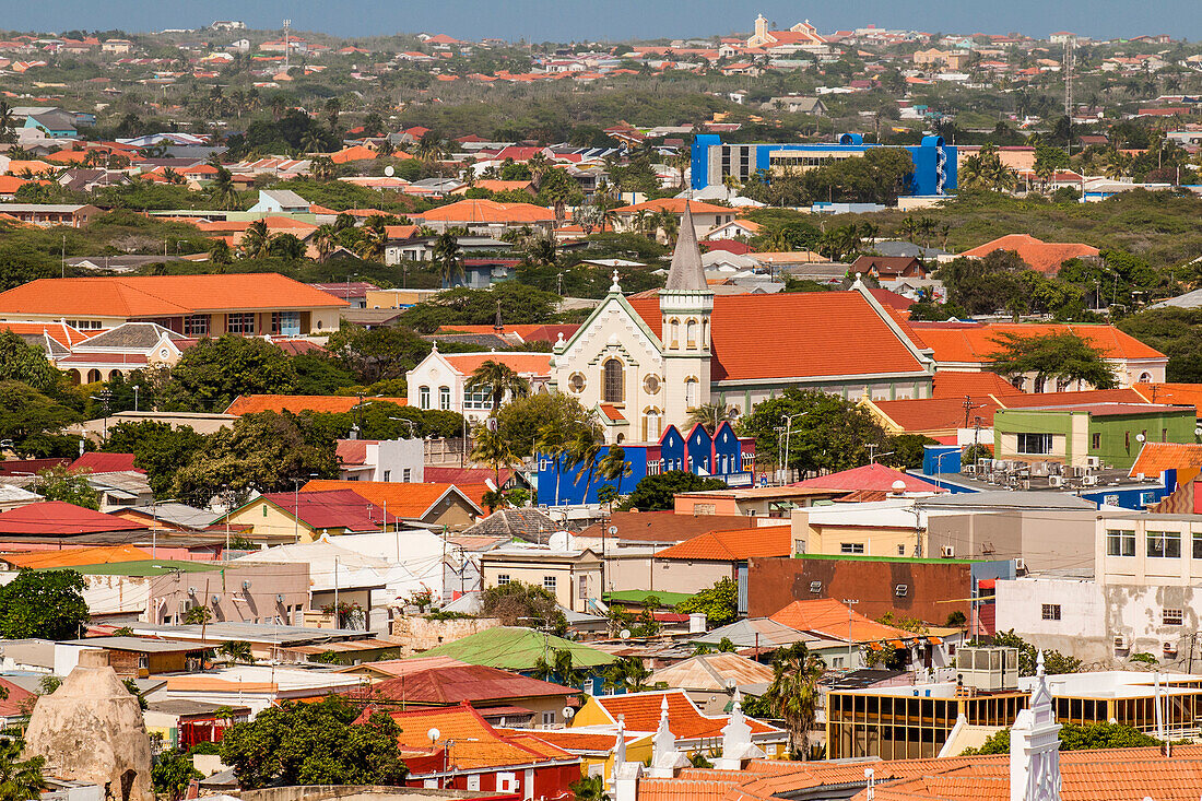 Luftaufnahme der Hauptstadt Willemstad, Curacao.