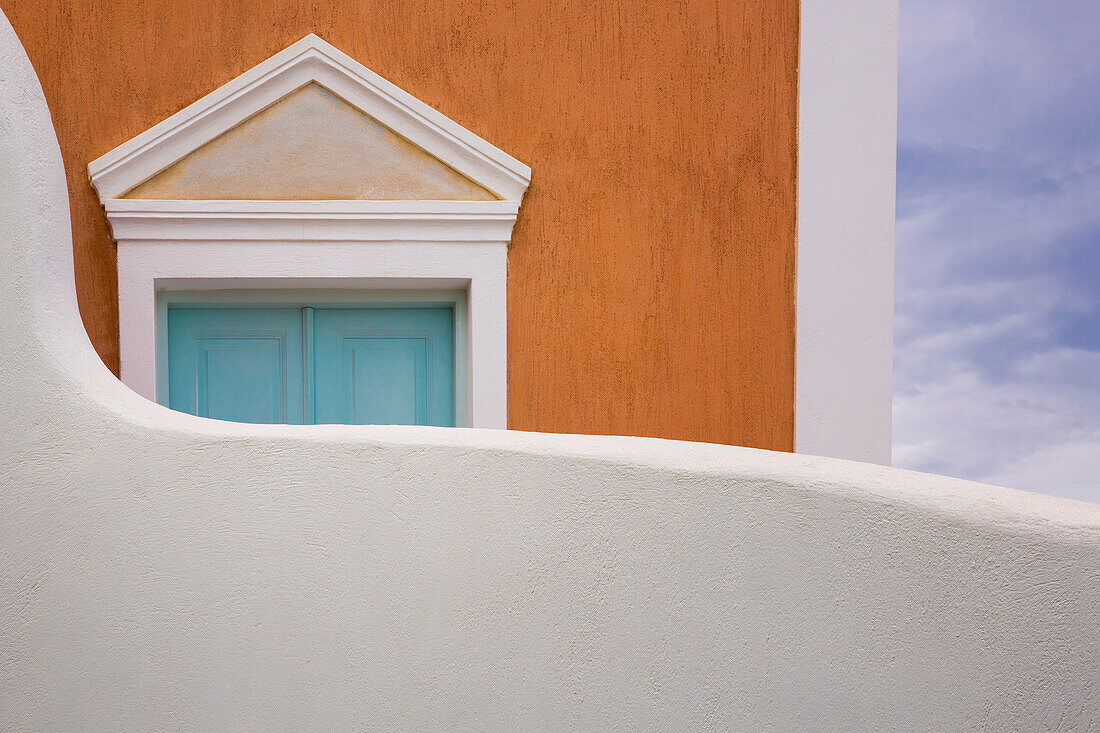 Greece, Thira. House exterior.