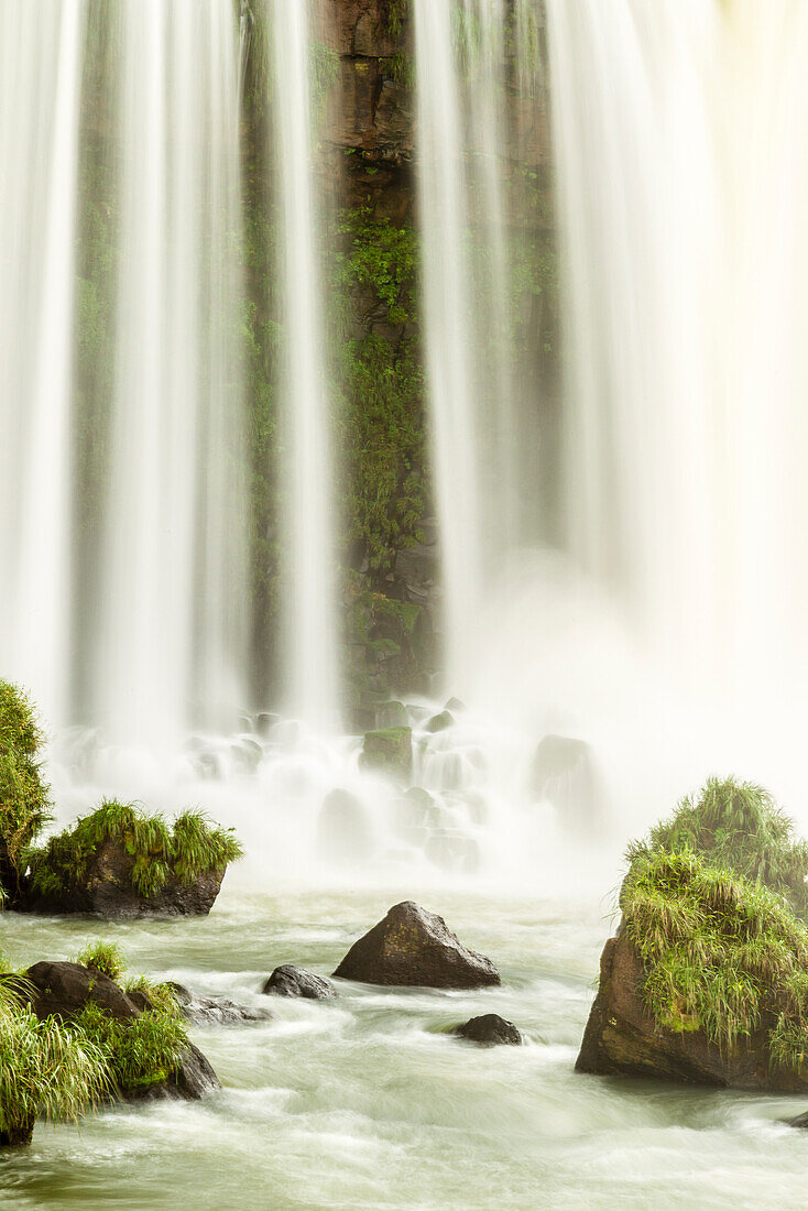 Brazil, Iguazu Falls. Landscape of waterfall.